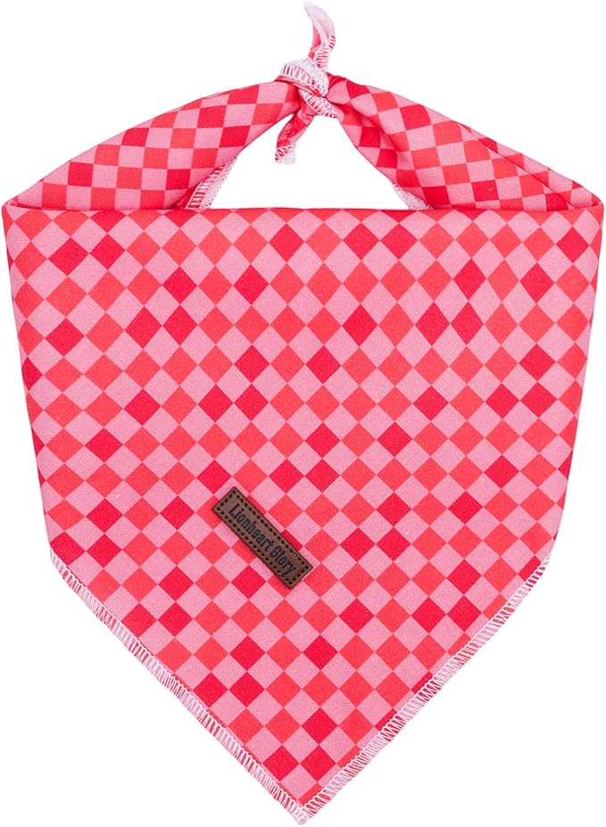 Lionheart glory Cute Dog Bandana - Dog Kerchief 1 Pack Washable Soft Dogs Scarf, Square Adjustable Girl or Boy Pet Bandanas for Small Dogs Puppy