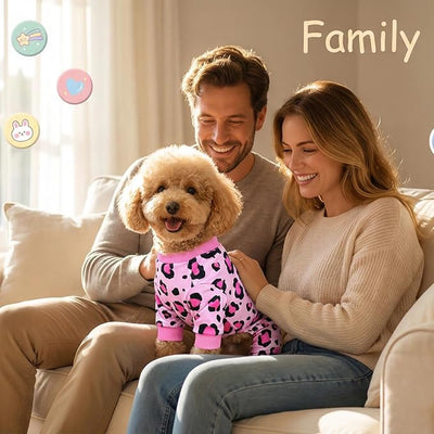 Vet-Approved Dog Pajamas Onesie for Small Medium Dog Pjs, Ultra-Premium Hypoallergenic Polyester, Lightweight, Breathable & Won't Overheat, Gentler on Skin, Size M (Pet: 6-9lbs)