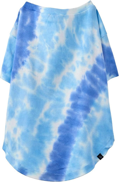 Pet Passion Toby II - The Perfect Tee, 3 Pack Short Sleeve Pet T-Shirt 100% Organic Cotton Tees Clothes for Small, Medium, Large Dogs, Blue Tie Dye, X-Large (55-80 lbs)