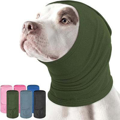 KOESON Adjustable Ear Wrap for Large Dogs, Soft No Shake Dog Ear Wraps Hematoma, Breathable Dog Ear Cover for Noise Protecion, Neck Wounds, Pet Calming Hoodie for Thunder, Firework, Separation