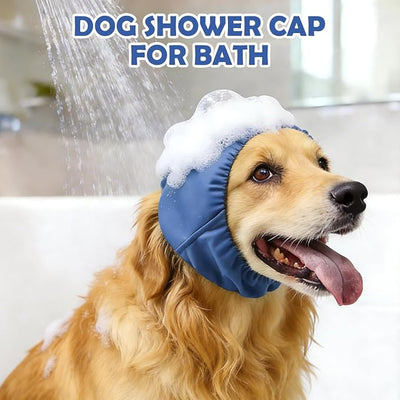 Dog Ear Covers for Bath Swimming, Waterproof Ear Wrap for Dogs, Pet Ear Muffs for Grooming Noise Protection, Elastic Calming Ear Caps (M)