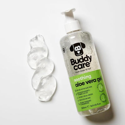 Buddycare Soothing Aloe Vera Gel for Dogs | Soothing Dry Skin & Itch Relief Treatment for Dogs (16.90oz) Premium Aloe Vera
