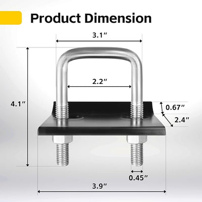 MaxxHaul 50023 Hitch Tightener Anti Rattle Stabilizer for 1.25" to 2" Hitches Reduce Movement On Hitch Mount Cargo Carrier Bike Rack