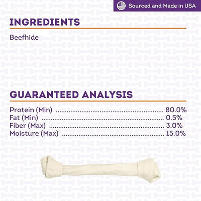 USA Beefhide Bones 15-17" Dog Chew Treats - Natural Flavor, 1 Count/1 Pack