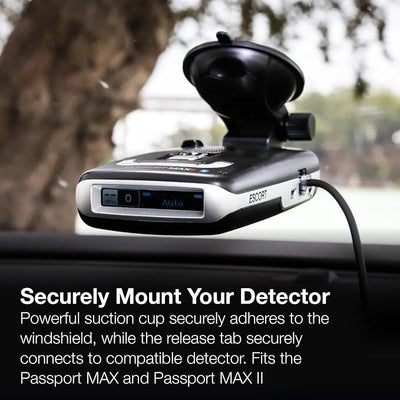 Escort Original StickyCup Silicone Suction Windshield Mount for Compatible Escort Radar Detectors: Passport MAX, Passport MAX II