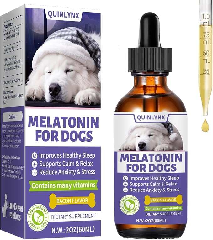 Melatonin for Dogs,Dog Sleep Aid,Calming for Dogs,Helps Restful Sleep, L-Theanine,Promotes Overall Well-Being,Multiple Vitamins,Suitable for All Dog,100% Natural