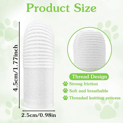 30Pcs Cat & Dog Toothbrush Finger, Soft Fabric Finger Toothbrush for Dogs Cats, Washable & Reusable Teeth Cleaning Wipes Toothbrushes Fingers Dental Wipes Care Remove Stain