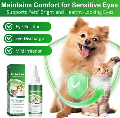 VOSIFSDIY Eye Drops for Dogs, Cats and Dogs Eye Drops, Dog Eye Infection Treatment Relieve Eyes Itching & Irritation, Pink Eye & Allergies Symptoms Safe & Gentle Formula