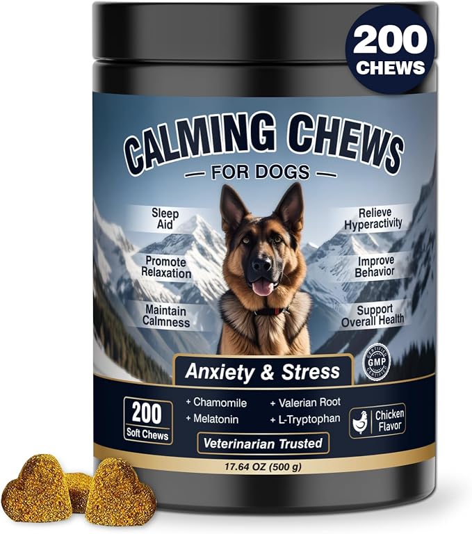 Chicken Calming Melatonin Chews for Dogs 200ct