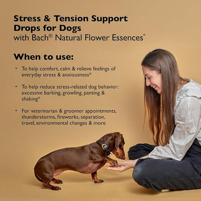Rescue Remedy Pet Dropper for Dogs - 20 mL, Pack of 2 - Stress & Tension Support for Dogs with Bach Natural Flower Essences - Sedative-Free, Homeopathic Liquid Formula - For All Breeds, Ages & Weights