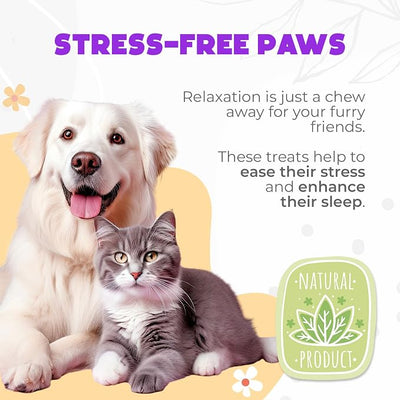 Hemp Calming Chews for Dogs Anxiety 200 pcs - Beef Flavored - Dog Anxiety Relief - Dog Calming Chews - Melatonin for Dogs - for Stress, Travel, Check-up, Barking or Grooming - Dog Calming Treats