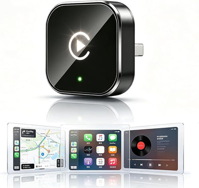 Upgraded Wireless CarPlay Adapter | Broader Compatibility & Reliable Connection, Supports iPhone & Android Phones, Compact Size for Stable CarPlay & Android Auto Linkage