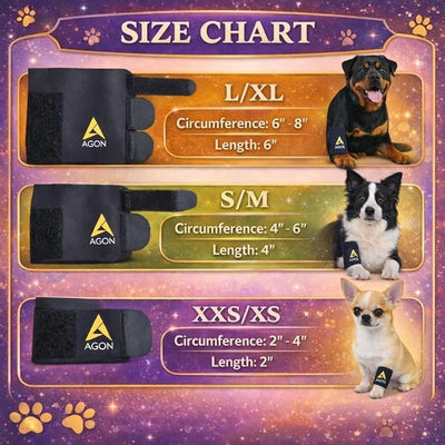 AGON® Dog Canine Front Leg Brace Paw Compression Wraps with Protects Wounds Brace Heals and Prevents Injuries and Sprains Helps with Loss of Stability Caused by Arthritis (XXS/XS)