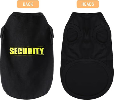Discover Cozy Cotton Canine Wear: Soft, Lightweight, and Breathable Dog Shirt Vest with Eye-Catching Graphics(Security), Keeping Your Furry Friend Warm and Comfy! Blue S