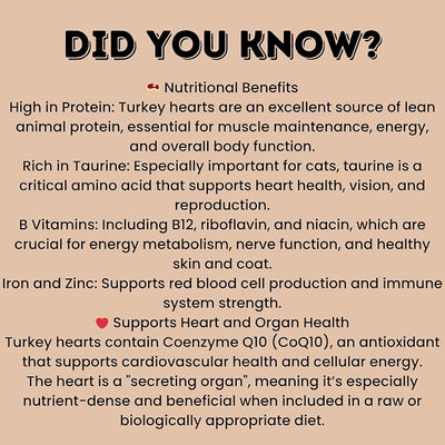 hotspot pets Freeze Dried Turkey Hearts Treats for Cats & Dogs - Made in USA, 1lb Big Bag, Single Ingredient All Natural Grain-Free Turkey Heart - Great for Training, as a Topper or Snack