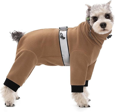 Dog Coats for Small Dogs, Polar Fleece Dog Pajamas Bodysuit for Small Medium Dogs, Dog Winter Jacket Dog Sweater Dog Vest for Small Dog, Dog Four-Legged Warm Clothes