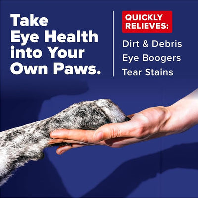 TropiClean OxyMed Dog Eye Wipes, Tear Stain Remover for Dogs, Face Wipes for Discharge and Crust, Safe for Cats, 50 Count
