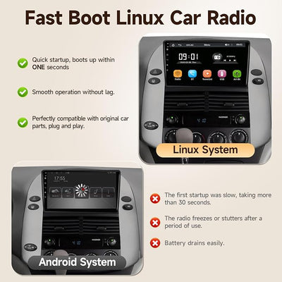Leadfan Car Stereo for Toyota Sienna 2004 2005 2006 2007 2008 2009 2010 Linux Fast Boot Wireless CarPlay and Android Auto, 9 inch Touch Screen for Toyota Sienna Bluetooth FM 1280P Backup Camera SWC