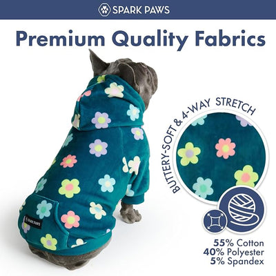 Spark Paws Dog Hoodie – Premium Dog Sweater for Small, Medium, and Large Dogs | Warm Outfits for French Bulldogs, Pitbull, Puppy, Winter Jacket Alternative - Daisy - 5XL