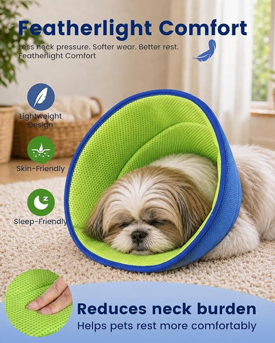 Dog Recovery Collar for Dogs After Surgery – Soft Breathable Dog Cone Collar, Lightweight Elizabethan Collar Alternative for Wound Healing, Anti Licking, Comfortable Sleep & Daily Eating,M (M)