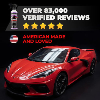 SHINE ARMOR Fortify Quick Coat - 8oz Ceramic Waterless Detailer Spray | 3-in-1 Wash, Wax & Nano-Ceramic Coating | Mirror Shine, Zero Streaks, No Dust Residue | 6-12 Month Protection | Made in USA | Spray On, Wipe Off. Ceramic Protection That Lasts 6 to...