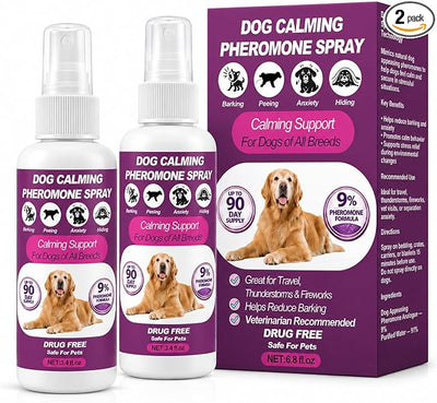 Dog Calming Pheromone Spray for Anxiety Relief, Helps Reduce Barking & Stress, Calming Support for Travel, Fireworks, Thunderstorms, Vet Visits & Separation Anxiety, 6.8 oz | Dog Calming Pheromone Spray