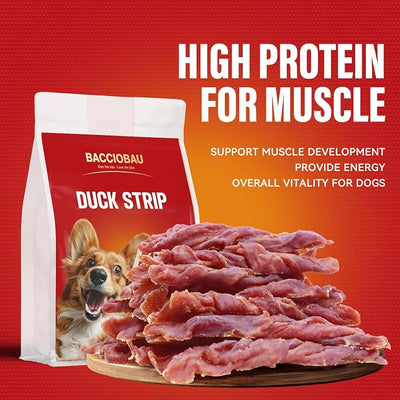 Duck Jerky Dog Treats 100% Real Duck Breast, High Protein Low Fat Dog Snacks, Grain & Rawhide Free, Soft Chews for Small Medium Large Breed with Sensitive Stomachs, 10.58oz (300g)