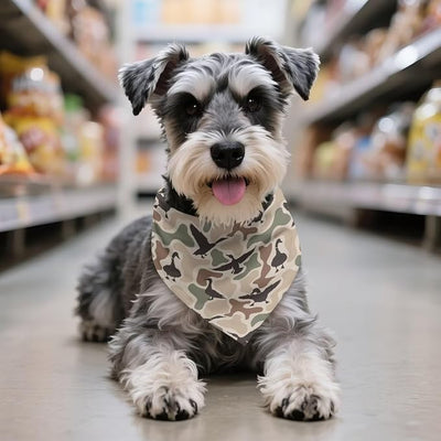 KEIAHUAN Dog Bandana Duck Camo Hunting Adjustable Dog Bibs Triangle Pet Scarf Reversible Holiday Kerchief Washable Breathable Soft Cat Bandanas