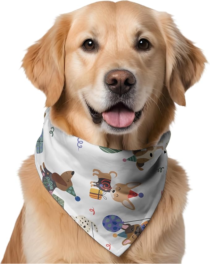W Brings Bandana for Dogs | This Stunning Gorgeous Design Dog Bandana Scarf is Perfect Styling Accessory for Dogs Large, Medium & Small. One Size Fits All. (Medium - Large, Gift Box & More)