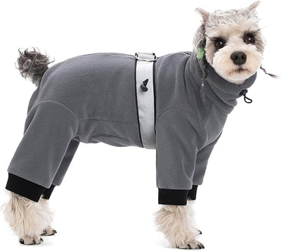 Dog Coats for Small Dogs, Polar Fleece Dog Pajamas Bodysuit for Small Medium Dogs, Dog Winter Jacket Dog Sweater Dog Vest for Small Dog, Dog Four-Legged Warm Clothes