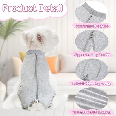 Coppthinktu Dog Surgery Recovery Suit for Dogs After Surgery Female, Dog Onesie Neuter Puppy Spay Shirts, Post-Op Bodysuit Pajamas Anti Licking Abdominal Wounds Cone Alternative