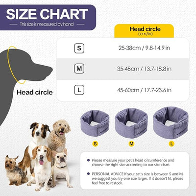 Quiet Ears for Dogs - Adjustable Ear Covers for Noise, No Shake Dog Head Wrap, Dog Calming Hood for Thunder, Lightning, Fireworks, Vet Visits, Polyester and Stretch Cotton Blend, Purple, Small