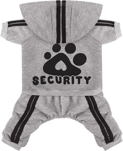 Dog Hoodie Security Clothes 4 Legs Jumpsuit Sweatshirt Hoodies Soft & Warm Dog Outfit Pullover Dog Winter Clothes Sweater for Small Medium Large Dogs Cats (Gray, XX-Large)