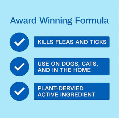 ADAMS Botanicals Flea & Tick Pet & Home Spray, Flea and Tick Spray for Dogs, Cats, Puppies, & Kittens, Indoor Home Treatment, Kills on Pet Bedding and Furniture, 16 Oz