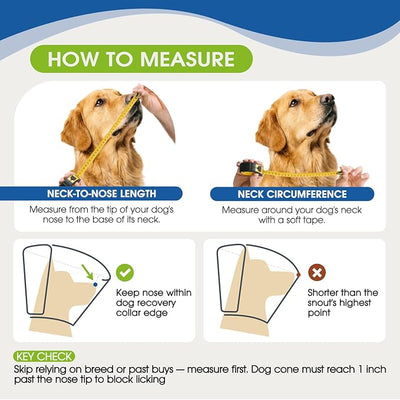 Dog Cone Collar After Surgery for Large Dogs, Adjustable Soft Cone for Dogs to Stop Licking, Professional Elizabethan Collar for Pet, Recovery Cones for Wound Healing & Hot Spots