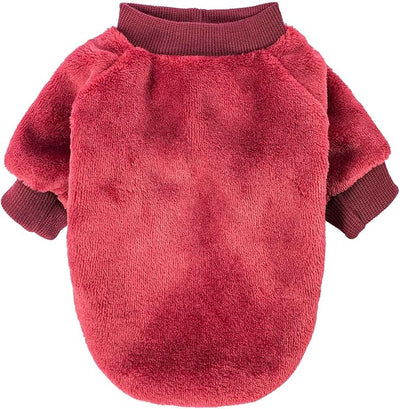FabriCastle Christmas Dog Sweater, 2-Pack Dog Clothes, Soft and Warm Pet Jackets for Small Dogs & Cats, Winter Pet Apparel Costumes, Puppy Outfits for Christmas (Dark red,Dark Green, XX-Large)