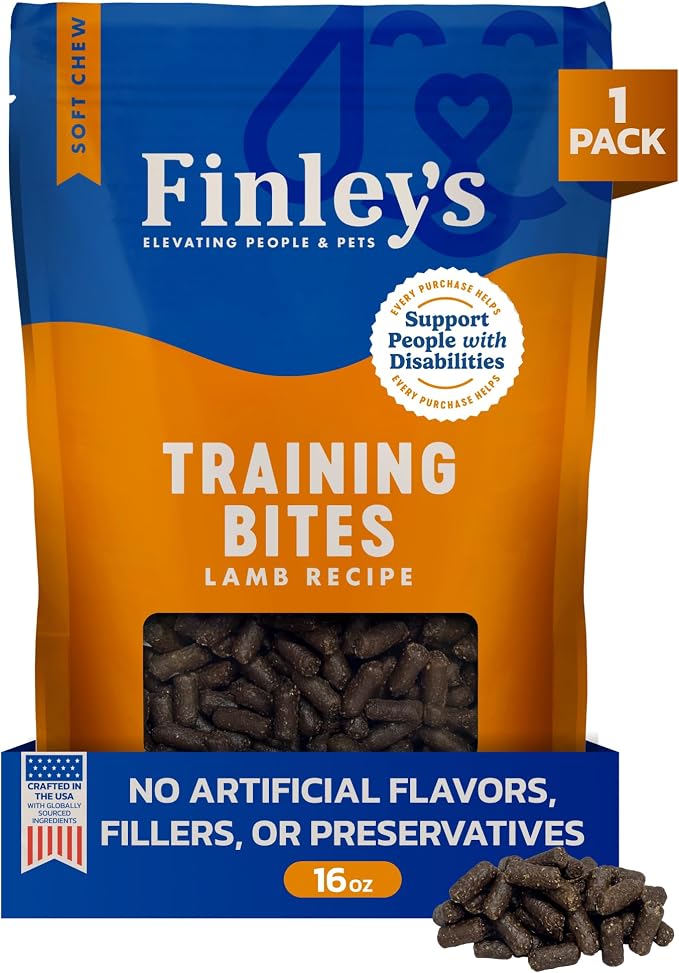 Finley's Training Treats for Puppies, Soft Lamb Dog Treats for All Dogs and Sizes, Limited Ingredient, Low Calories, 16oz, 1 Pack