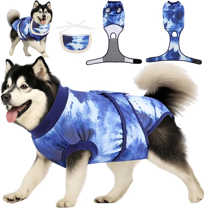 Dog Surgery Recovery Suit for Female/Male Spay & Neuter, Large/Medium/Small Dogs Onesie Full Body Surgical Suits After Spayed/Neutered, Medical Pet Onesies Bodysuit Post Neutering Essentials