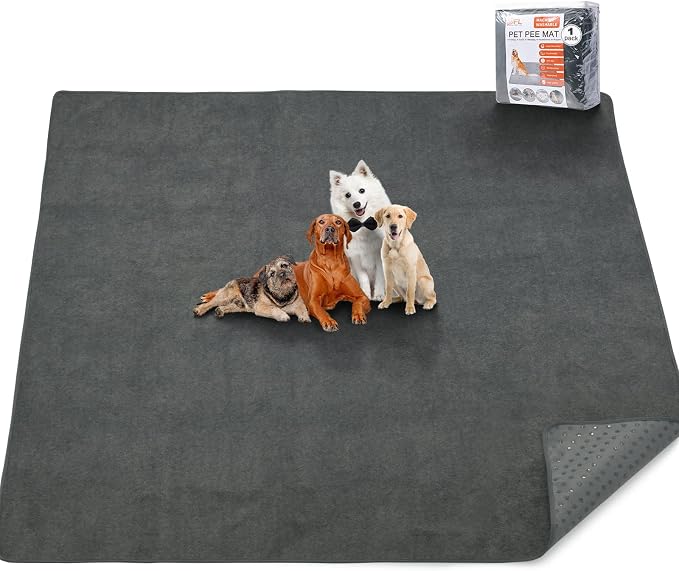Dog Pee Pad Washable 82x102 Extra Large,Absorb Reusable Whelping Pads, Non-Slip Puppy Training Pads, Waterproof Floor Mat for Potty Training, Playpen,Incontinence,Housebreaking,Bed