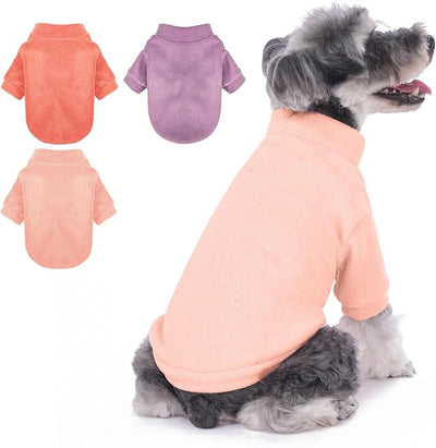 GYALAPERI Dog Sweater, 3 Pack Dog Sweaters for Small Dogs Girl Boy, Ultra Soft Warm Puppy Clothes Coat for Winter (Rose+Lt Pink+Lt Purple, XX-Large)