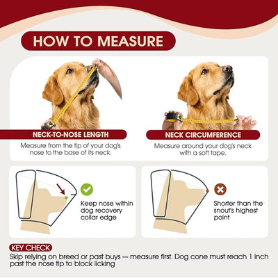 Dog Cone Collar After Surgery for Medium Dogs, Adjustable Soft Recovery Cone for Dogs to Stop Licking Biting, Comfortable Pet Elizabethan Alternative for Wound Healing