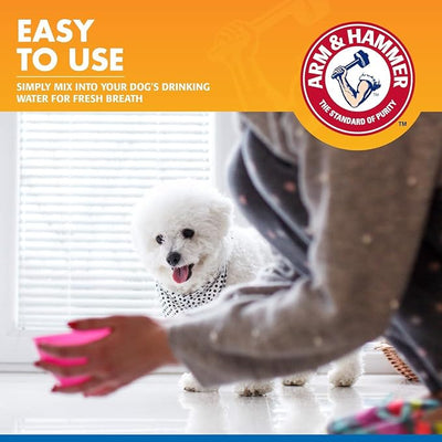 Arm & Hammer Clinical Care Dental Rinse for Adult Dogs, Odorless Flavorless Water Additive for Daily Plaque, Tartar, and Bad Breath Control, Baking Soda Enhanced Formula, 16 Fl Oz - 2 Pack
