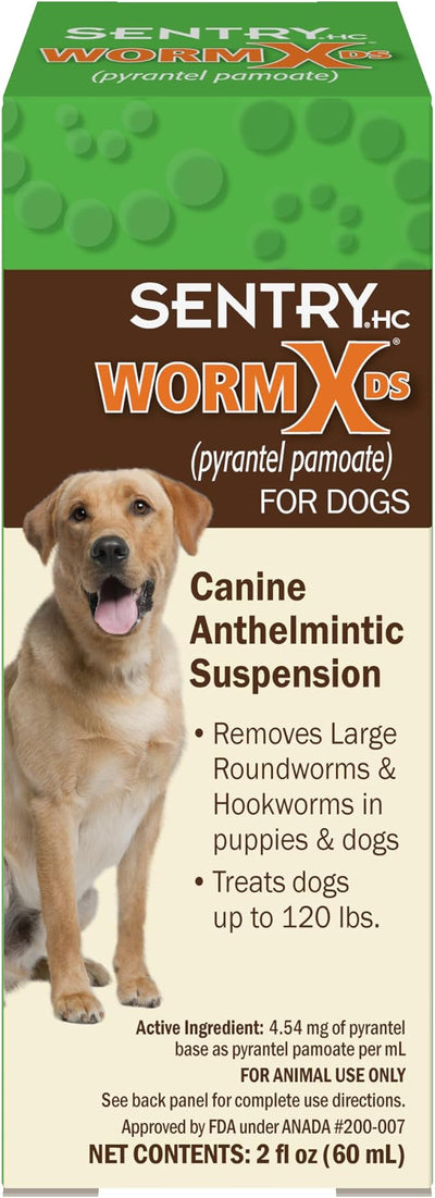 Worm X Plus 7 Way Liquid Dewormer for Dogs 2 oz Broad Spectrum Canine Anthelmintic Suspension Removes Hookworms and Roundworms for Dogs Up to 120 lbs