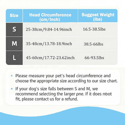 No Flap Ear Wraps for Dogs, Dog Ear Muffs Noise Protection & Anxiety Relief, Quiet Ears Cover Headband Waterproof Ear Protector for Fireworks Grooming Swimming Bathing, Blue M