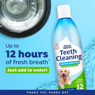 Naturel Promise Fresh Dental Dental Health Solution + Hip & Joint for Dogs - 2-Pack, 18oz Each - Teeth Cleaning Solution, Better Value for Daily Use