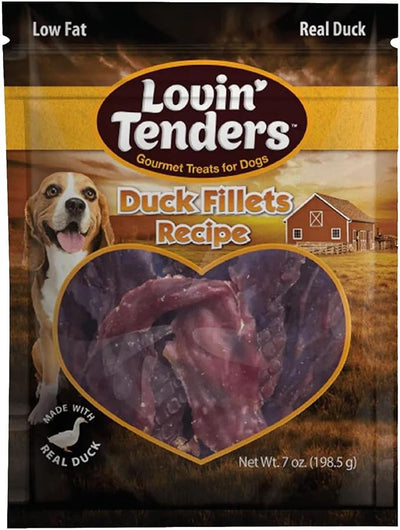 Lovin Tenders Duck Jerky Fillets Dog Treats (2 Pack - 7 oz per Pack)