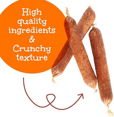 Happy Howie's Sausage Treats - Healthy Dog Treats, Flavorful, Slow Cooked, Natural Ingredients, Chewy, Hormone Free - Turkey, (Pack of 3)