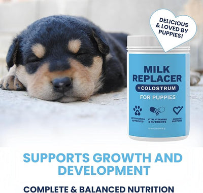 Under the Weather Puppy Milk Replacer Powder + Colostrum | Puppy Milk Replacement Formula | Nutrient-Rich Formula with Colostrum for Immune & Digestive Support – 12 oz