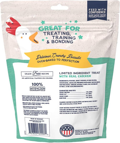 Natural Balance Limited Ingredient Rewards Crunchy Biscuits, Bite-Size Treats for Small-Breed Dogs, Made with Real Chicken, 8 Ounce, (Pack of 2)