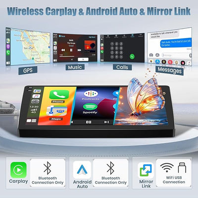 4+64G Android 15 Radio for Honda Civic 2006-2011, 9" Touchscreen for Civic Car Stereo, Wireless CarPlay/Android Auto, 5GHz WiFi, Bluetooth 5.0, EQ, GPS Navigation, 1280 * 720, Backup Camera